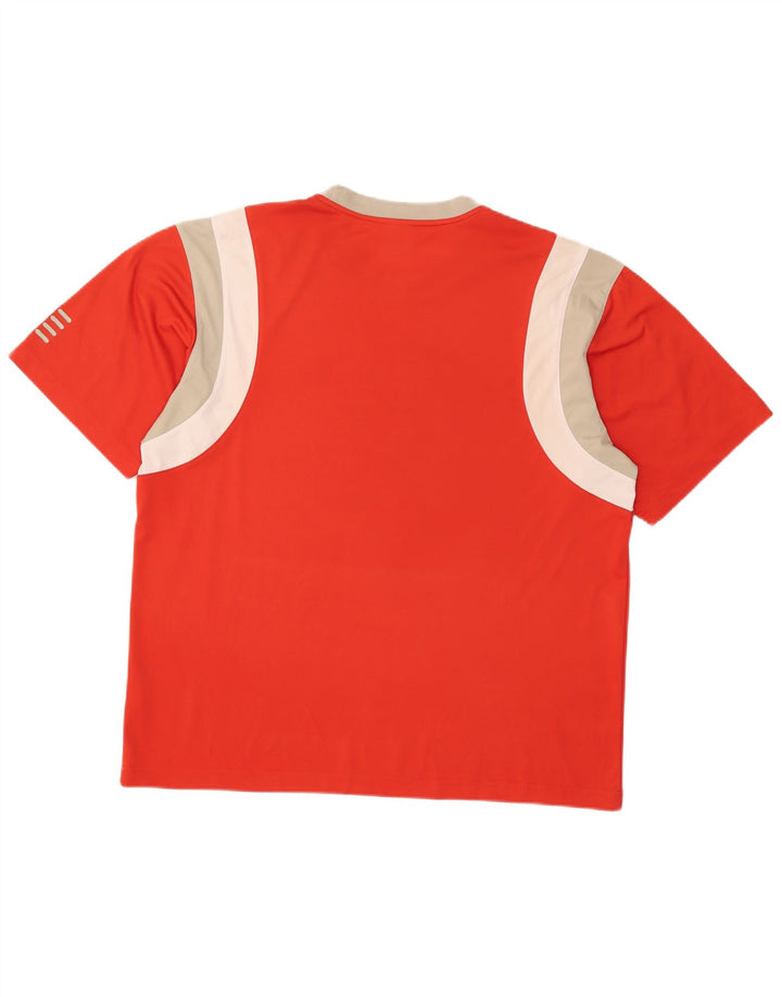 T-shirt męski Fila Top IT 52/54, duży, czerwony, poliestrowy blok kolorów