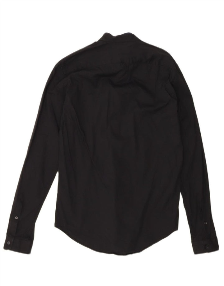 ZARA Mens Slim Fit Shirt Medium Black Cotton