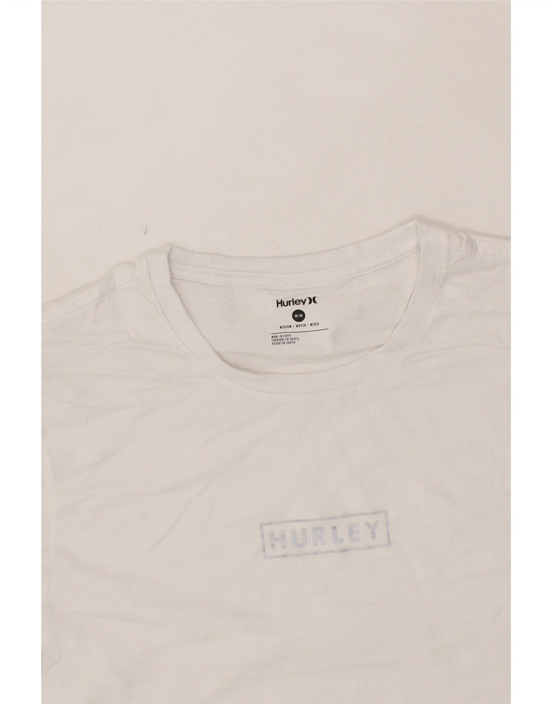 HURLEY Mens T-Shirt Top Medium White Vintage Hurley and Second-Hand Hurley from Messina Hembry 