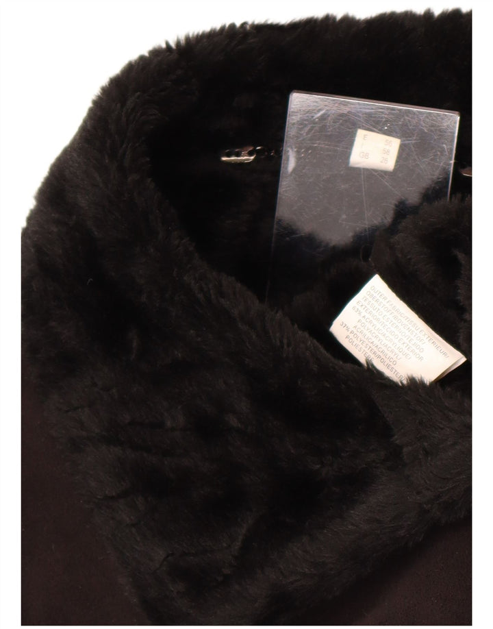 Vintage damska kurtka Sherpa UK 26 5XL Czarny akryl