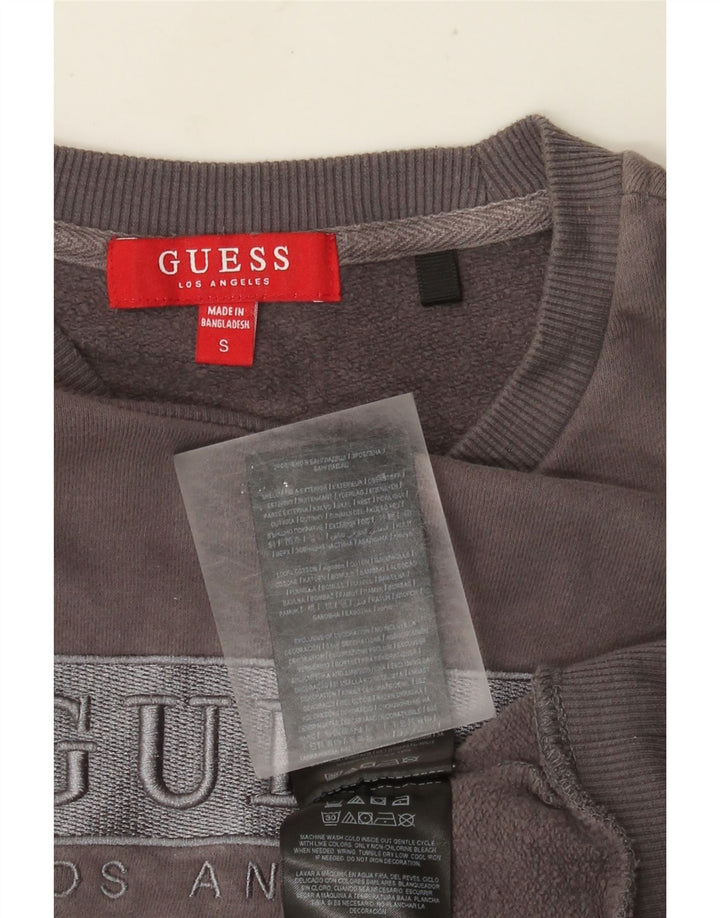 Damska bluza oversize z grafiką Guess, UK 10, mała, szara bawełna
