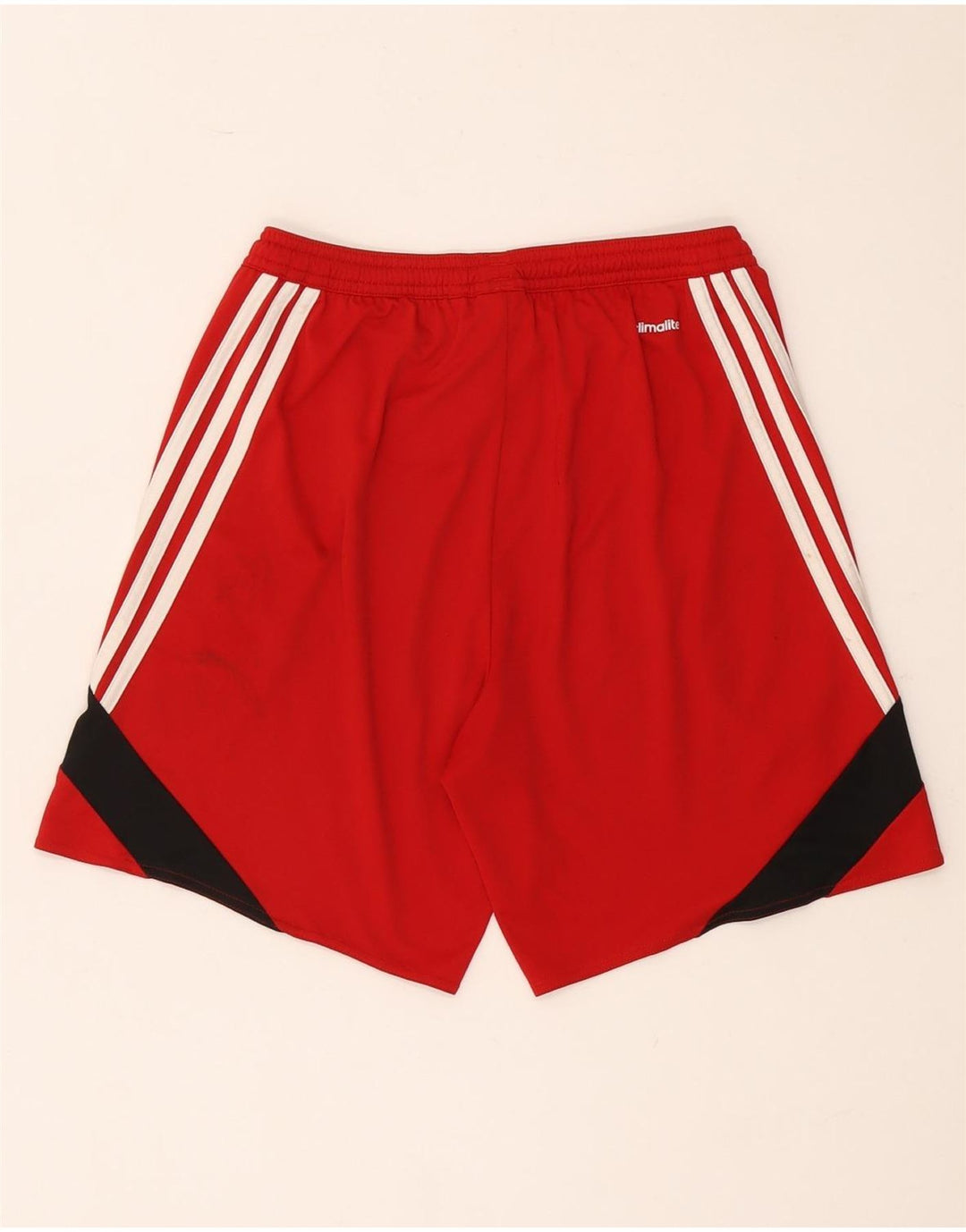 Męskie spodenki sportowe Adidas Climalite, mały, czerwony, kolorowy poliester
