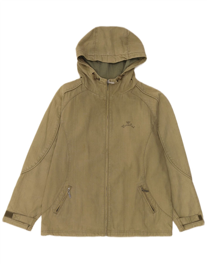 Męska kurtka bomberka z kapturem Weird Fish, UK 40, duża, bawełniana khaki