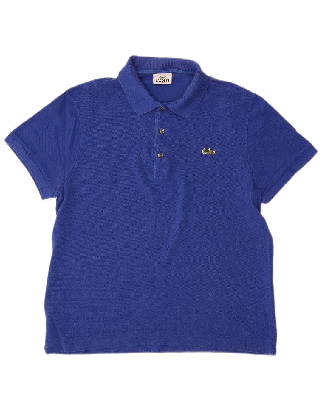 Męska koszulka polo LACOSTE Slim Fit, rozmiar 5, duża, niebieska, bawełniana