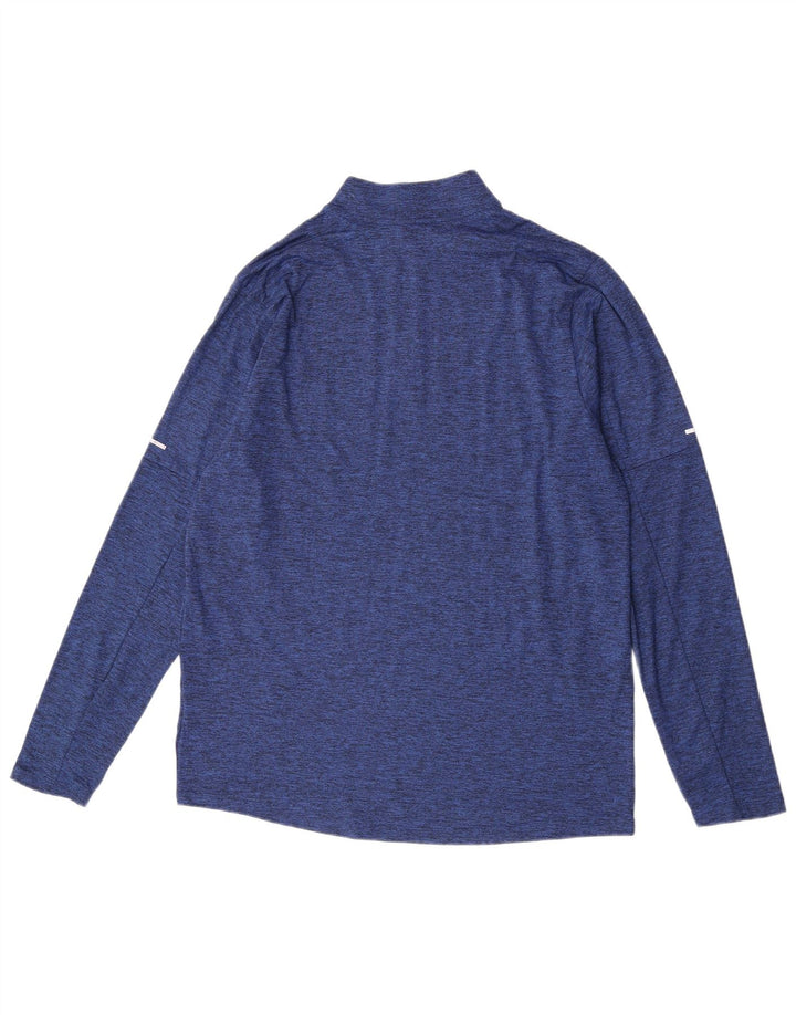 Męski dres Nike Dri Fit z zamkiem błyskawicznym na szyi, duży, niebieski nakrapiany