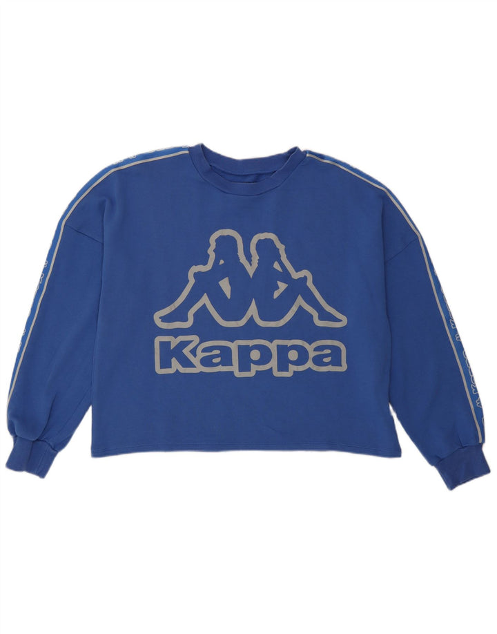 Damska bluza oversize Kappa z grafiką, UK 14, średni niebieski
