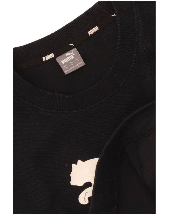 Damska bluza Puma Graphic Crop Jumper UK 14 Średnia czarna