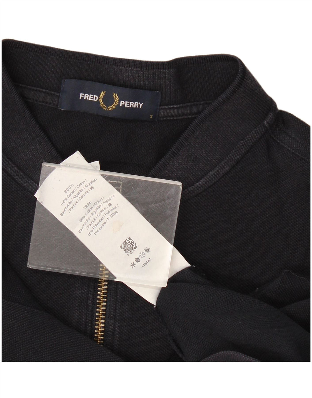 Męska koszulka polo Fred Perry, mała, granatowa, bawełniana w bloki kolorów