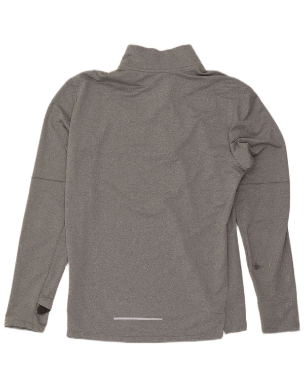 Męski dres Nike Dri Fit z zamkiem błyskawicznym i małym szarym poliestrem