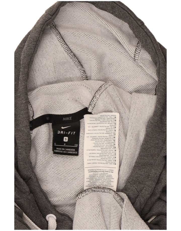 Męski sweter z kapturem Nike Dri Fit Graphic, mały, szary, poliestrowy