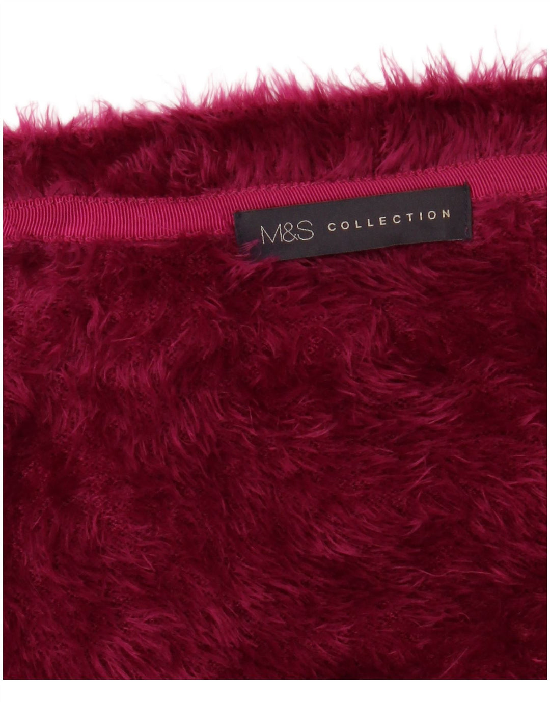 MARKS & SPENCER Damski sweter bolerko z rękawem 3/4 UK 22 3XL Bordowy