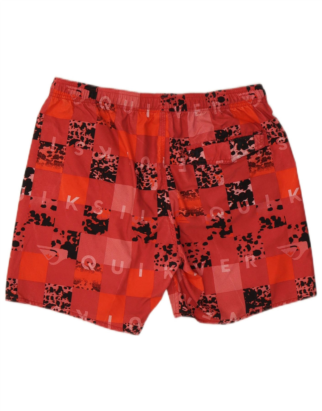QUIKSILVER Mens Graphic Swimming Shorts Medium Red Geometric