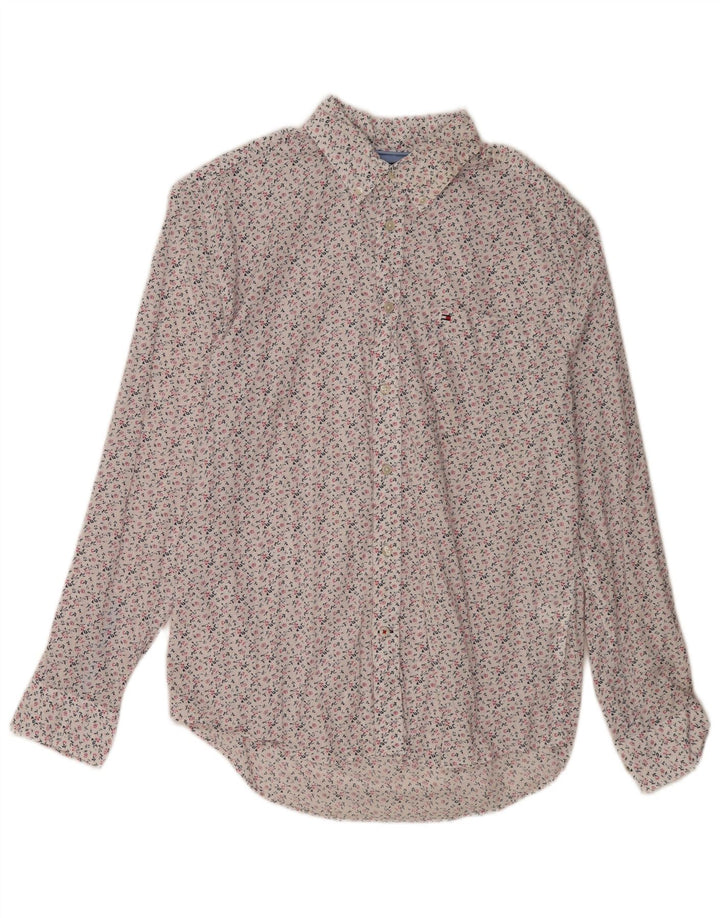 Koszula męska Tommy Hilfiger, duża, biała, bawełniana w kwiaty