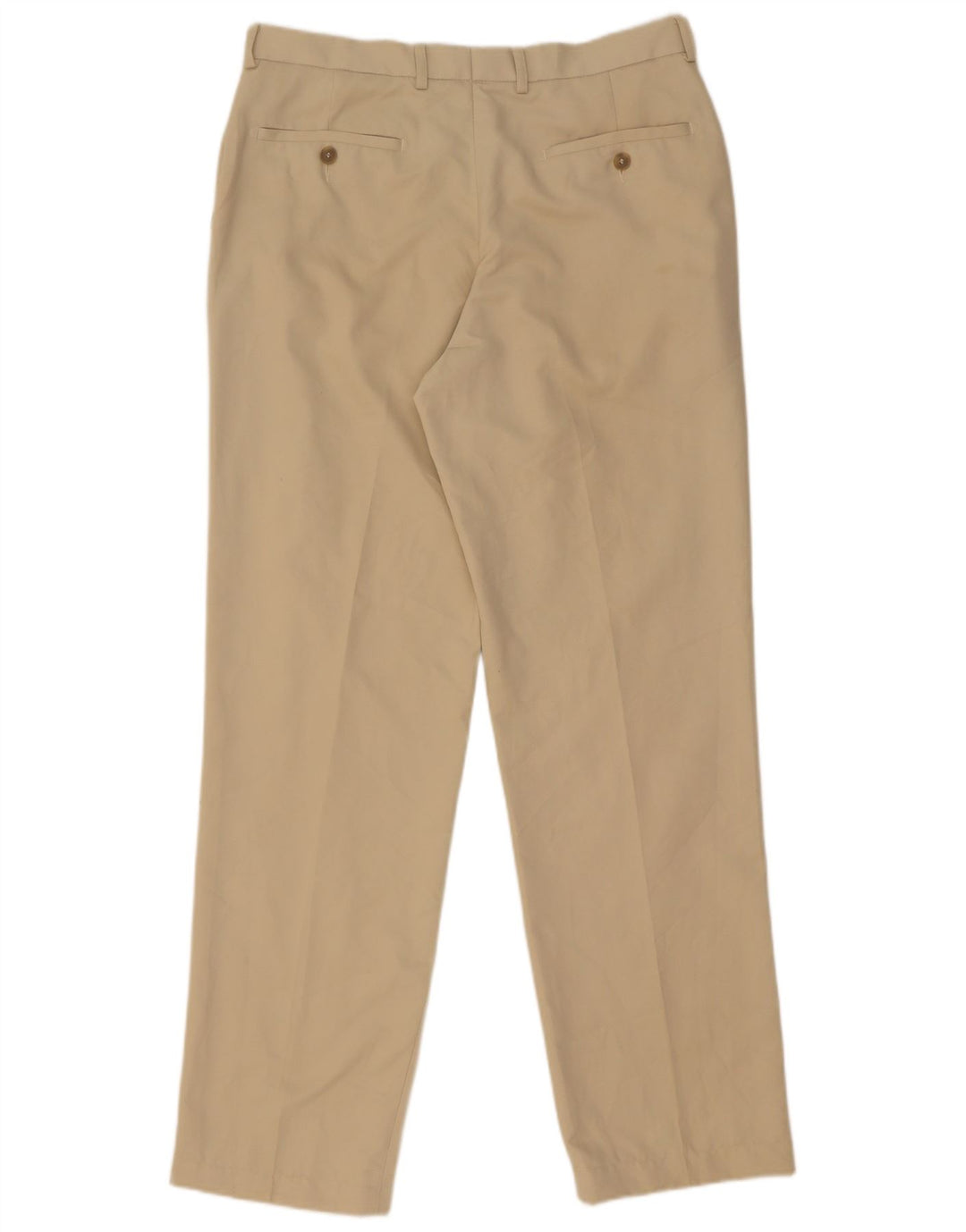 Marks & Spencer Męskie proste spodnie chino W34 L33 Beżowy poliester