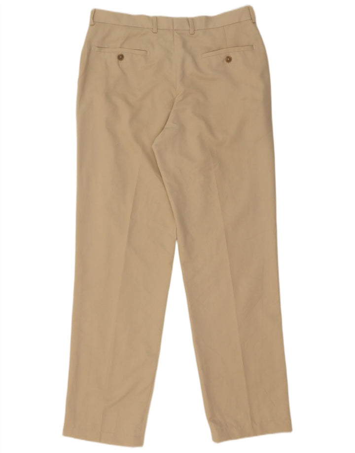 Marks & Spencer Męskie proste spodnie chino W34 L33 Beżowy poliester