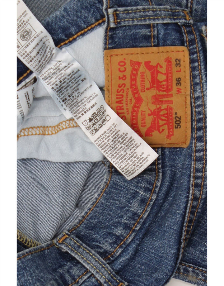 Męskie jeansy Levi's 502 Tapered W36 L32 Niebieskie bawełniane