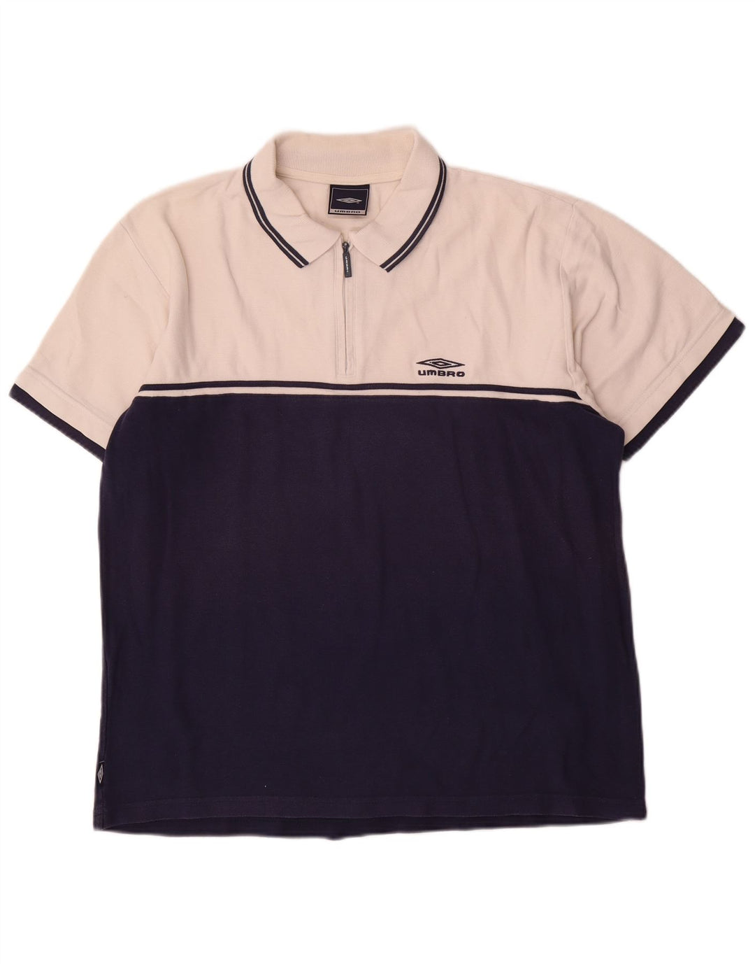 Męska koszulka polo Umbro, bawełniana, w kolorze średniej bieli