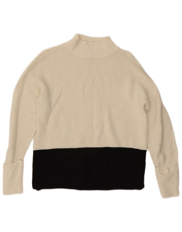 Marks & Spencer Damski sweter z golfem UK 12, średni złamanej bieli