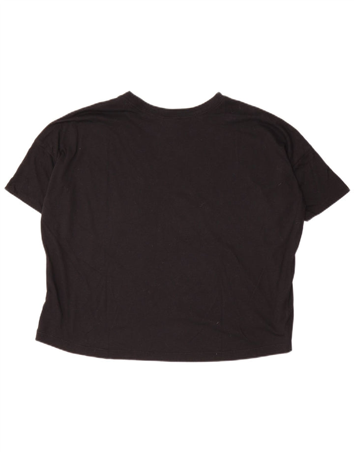 Damska koszulka Nike Crop Oversized Graphic Top UK 10, mały, czarny poliester