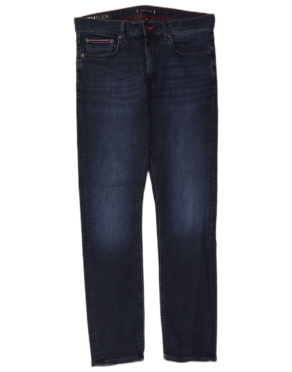 Męskie jeansy slim fit Tommy Hilfiger W32 L30 Granatowa bawełna