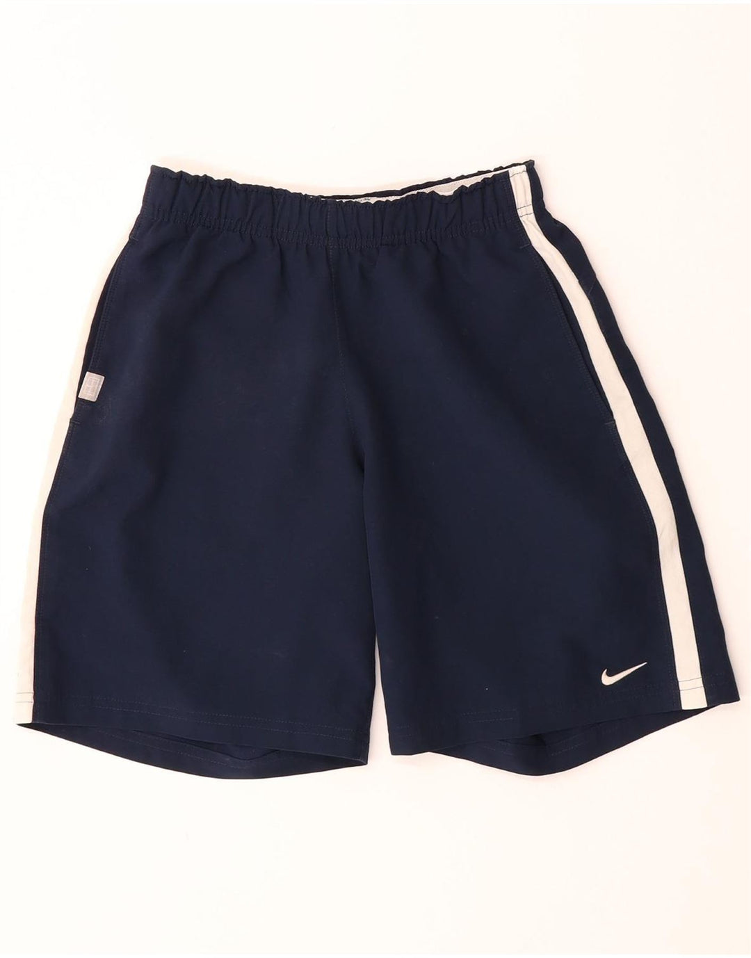 NIKE Boys Dri Fit Sport Shorts 8-9 Years Small Navy Blue Polyester Vintage Nike and Second-Hand Nike from Messina Hembry 