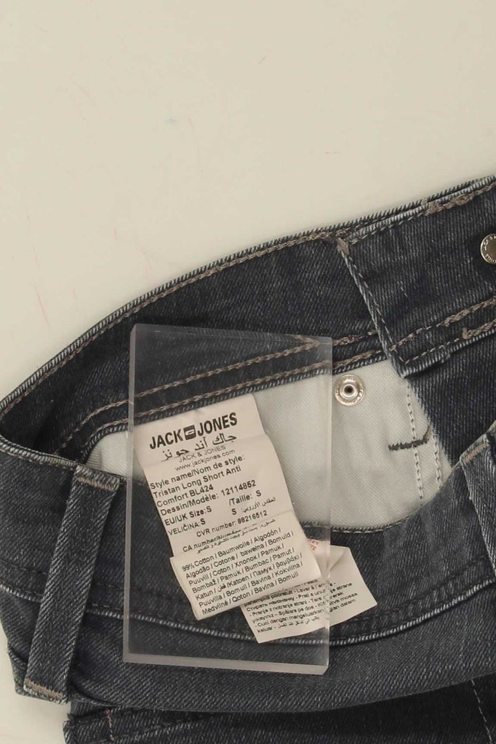 JACK & JONES Mens Denim Shorts Small W29 Navy Blue Cotton