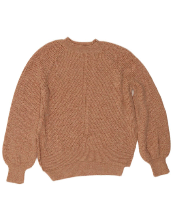 Marks & Spencer Damski sweter oversize z okrągłym dekoltem, UK 10, mały, różowy