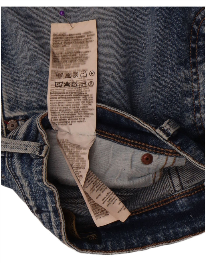 Męskie jeansy typu slim w trudnej sytuacji Jack & Jones W34 L30, niebieska bawełna