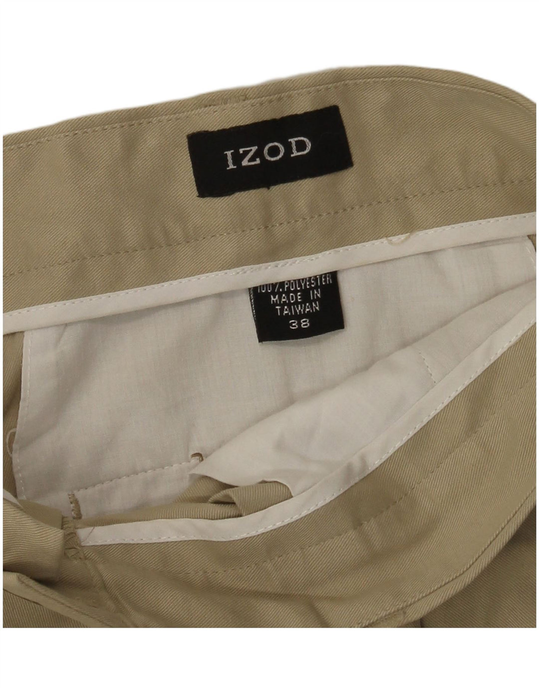 Męskie spodenki chino Izod W38 XL beżowy poliester