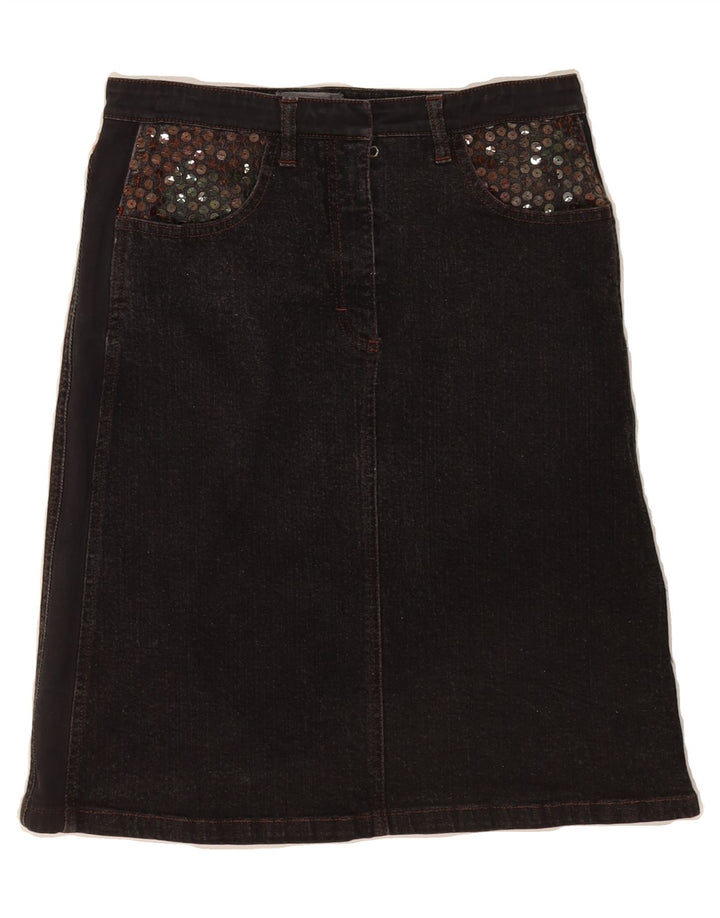 VINTAGE Womens Denim Skirt W28 Medium Grey Vintage Vintage and Second-Hand Vintage from Messina Hembry 