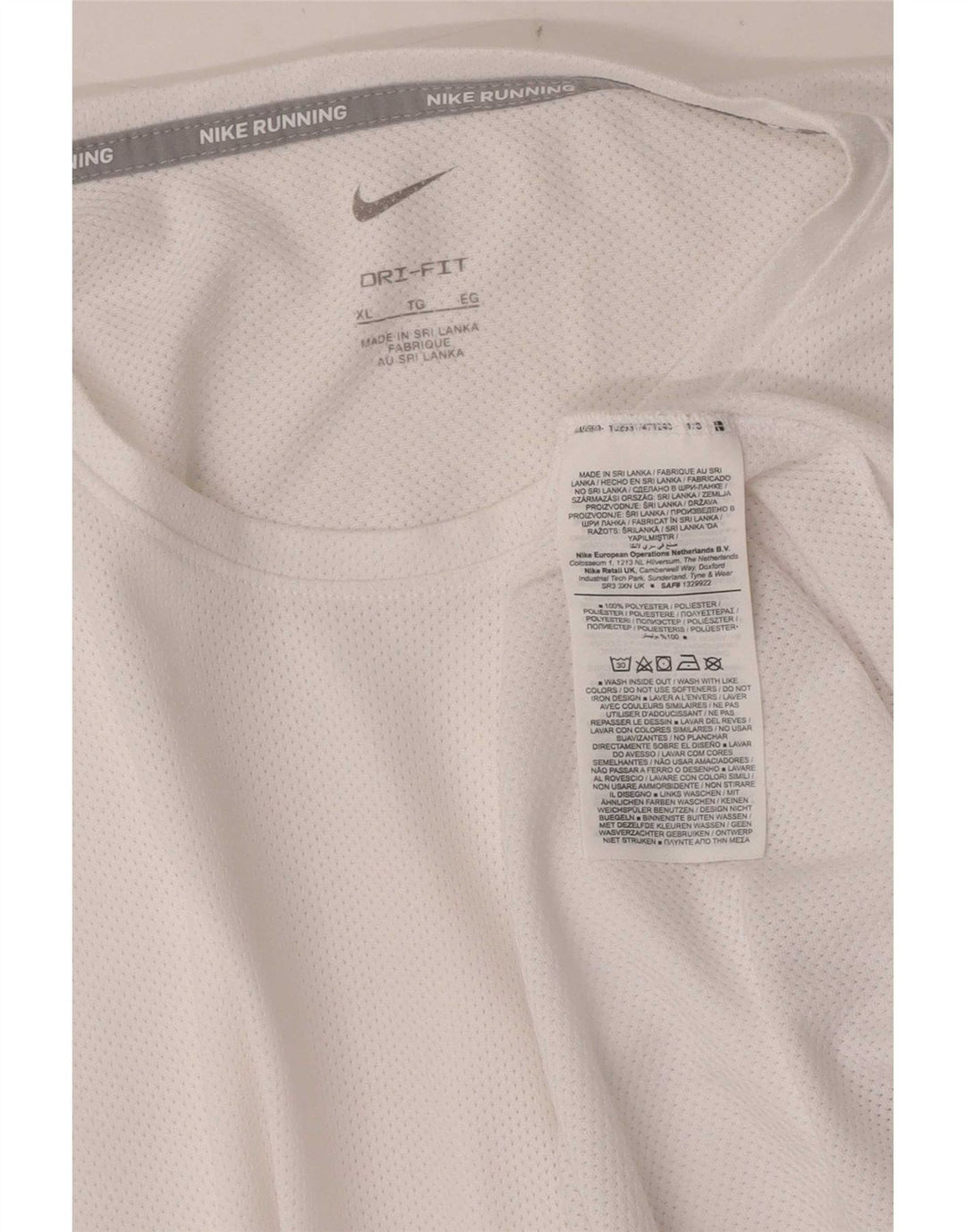 Męski T-shirt Nike Dri Fit Top XL, biały, poliester