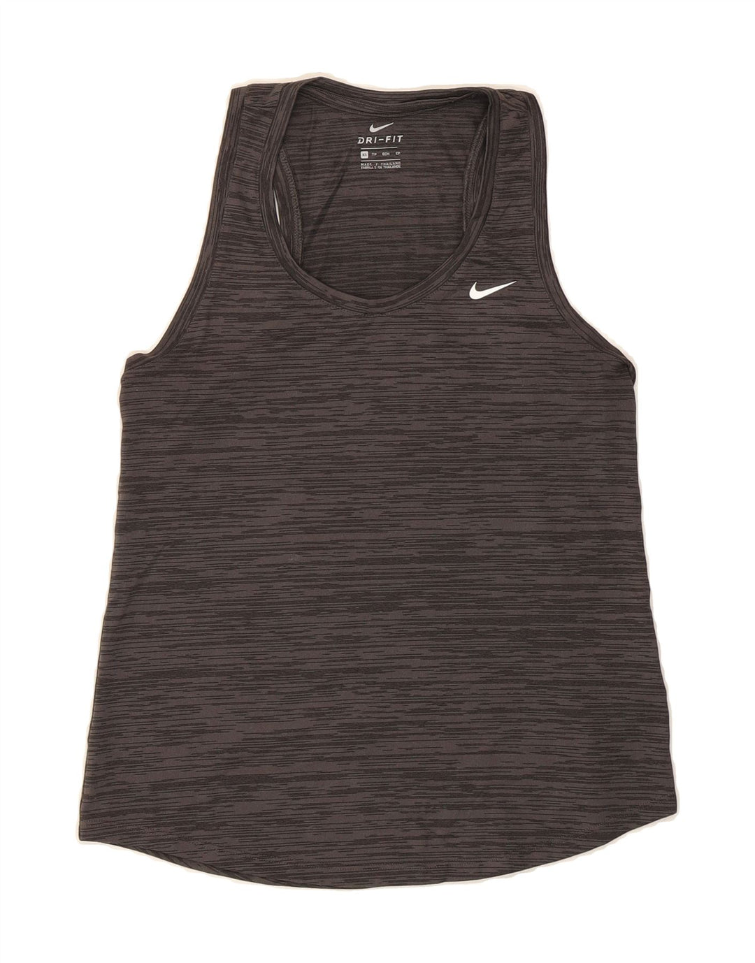 NIKE Womens Dri Fit Vest Top UK 6 XS Grey Flecked Polyester Vintage Nike and Second-Hand Nike from Messina Hembry 