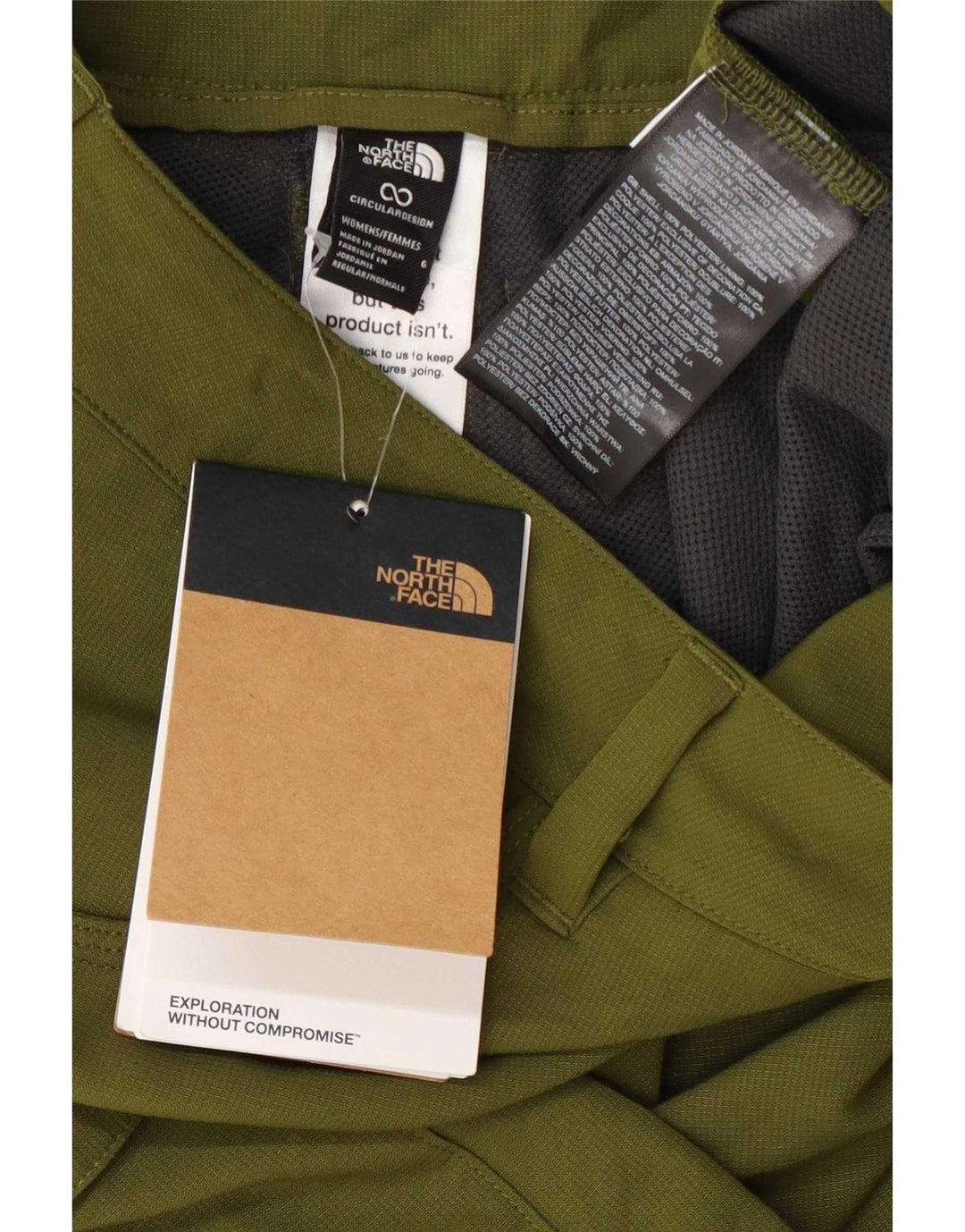 Damskie spodenki cargo The North Face US 6 Medium W30, zielone, poliestrowe