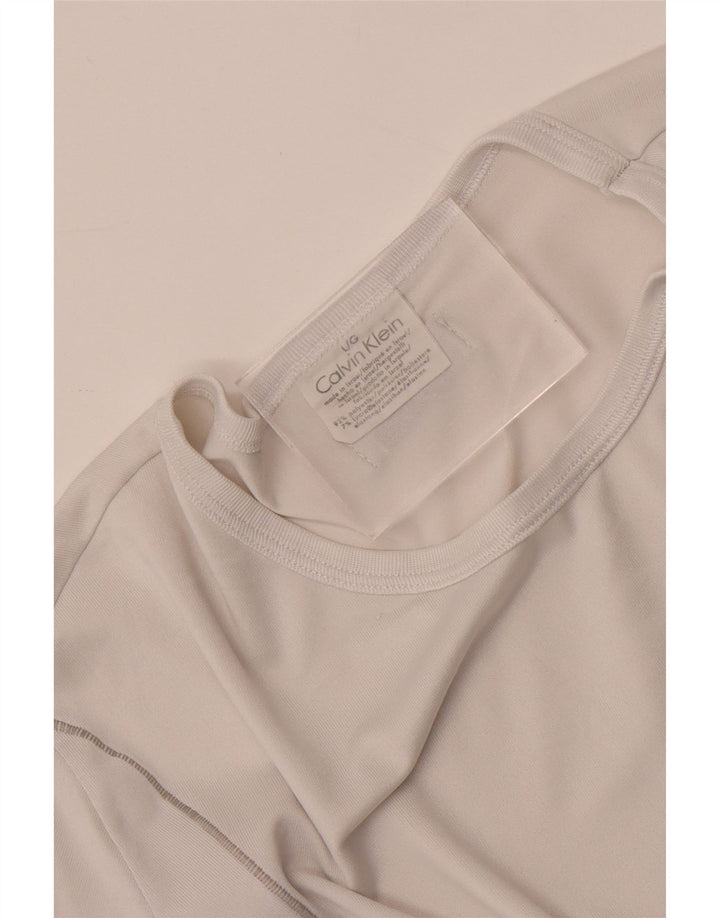 Męski T-shirt Calvin Klein, duży, biały, poliester