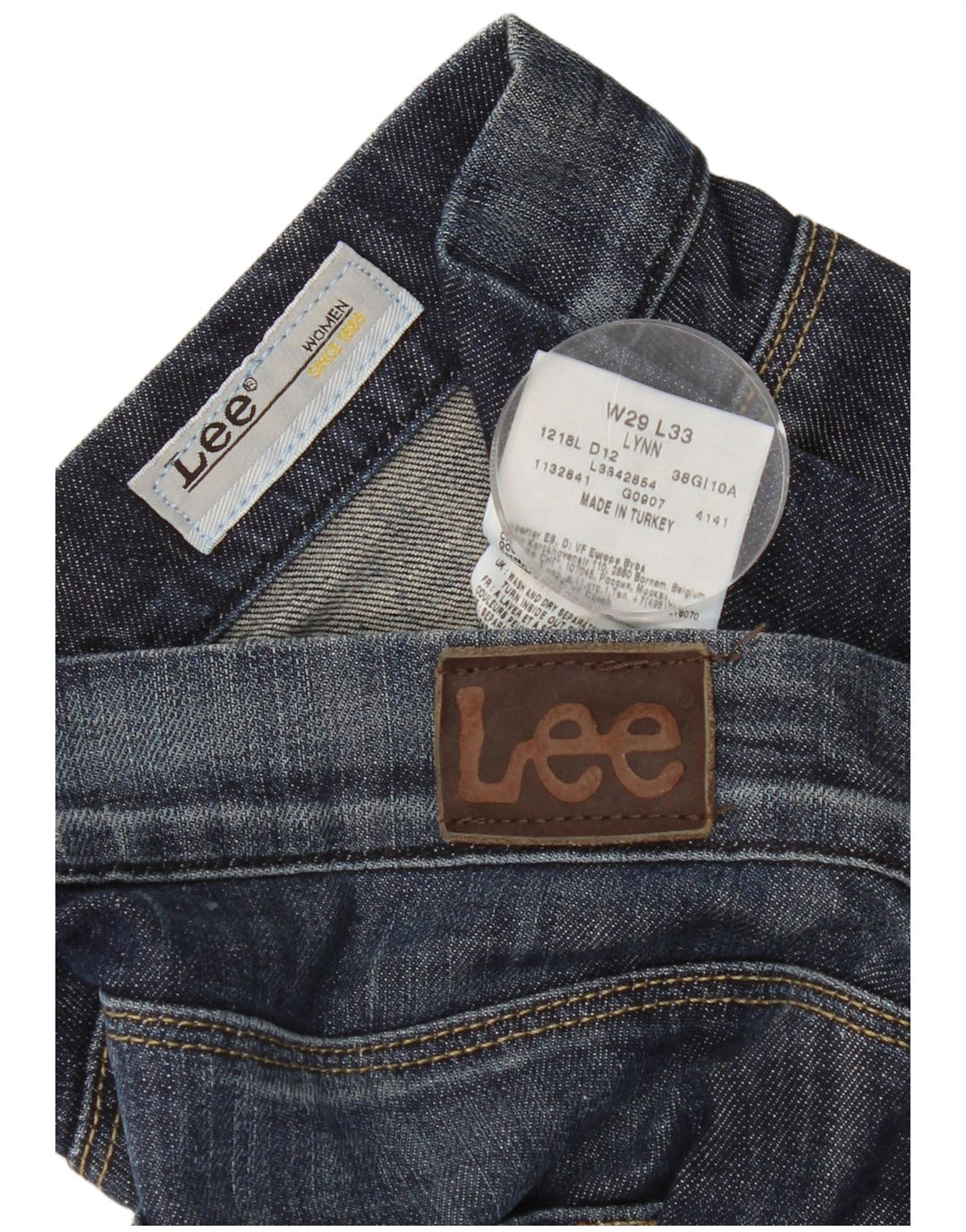 Damskie jeansy Lee Lynn Straight W29 L29 Niebieskie bawełniane