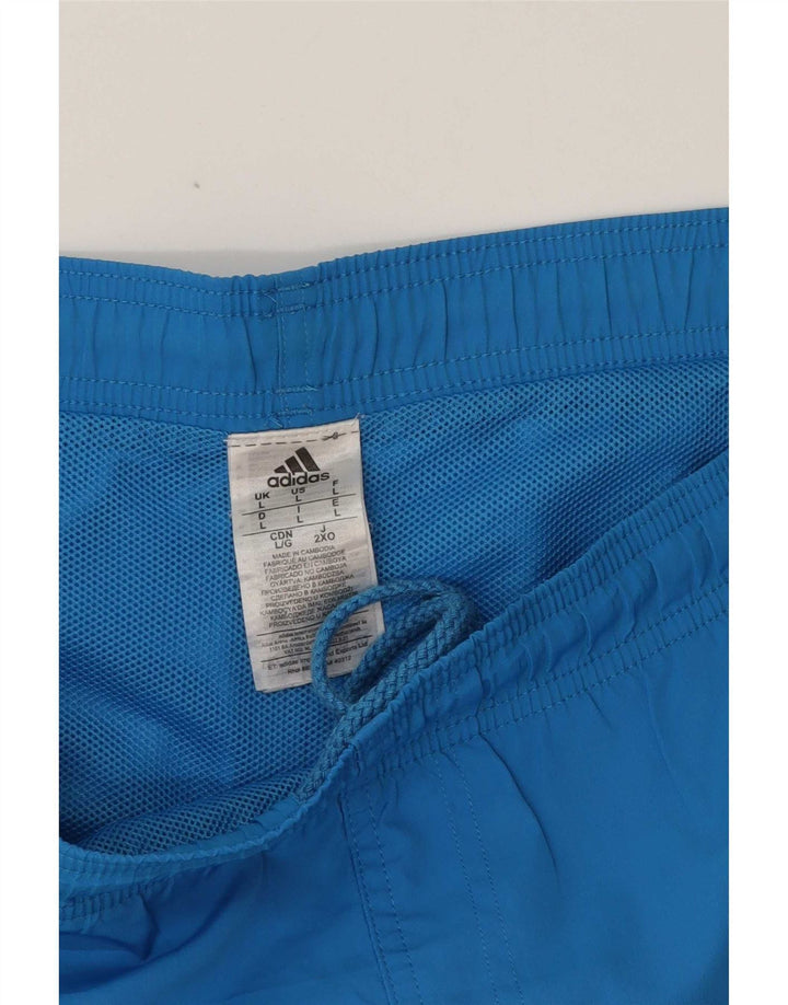 Męskie spodenki kąpielowe Adidas, duże, niebieskie, poliestrowe