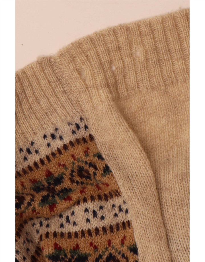 Mark Astor Męski podkoszulek XL z kamizelką w kolorze beżowym Fair Isle Wool