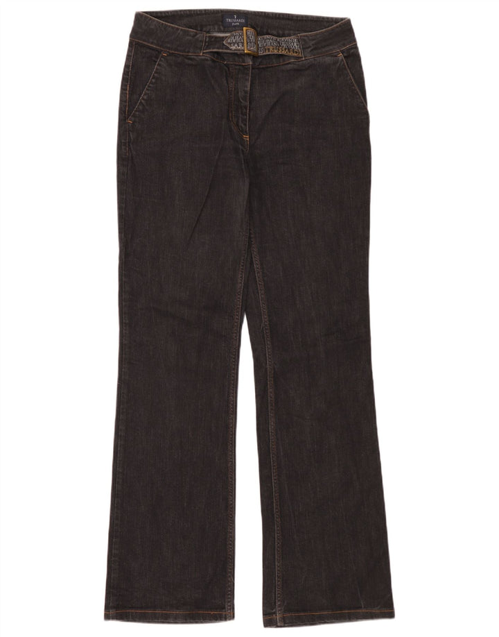 Damskie jeansy Bootcut Trussardi W30 L32 Czarne bawełniane