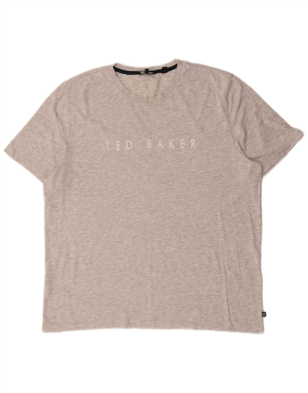 Ted Baker Męski T-shirt z grafiką, rozmiar 6 2XL, szara bawełna w plamki