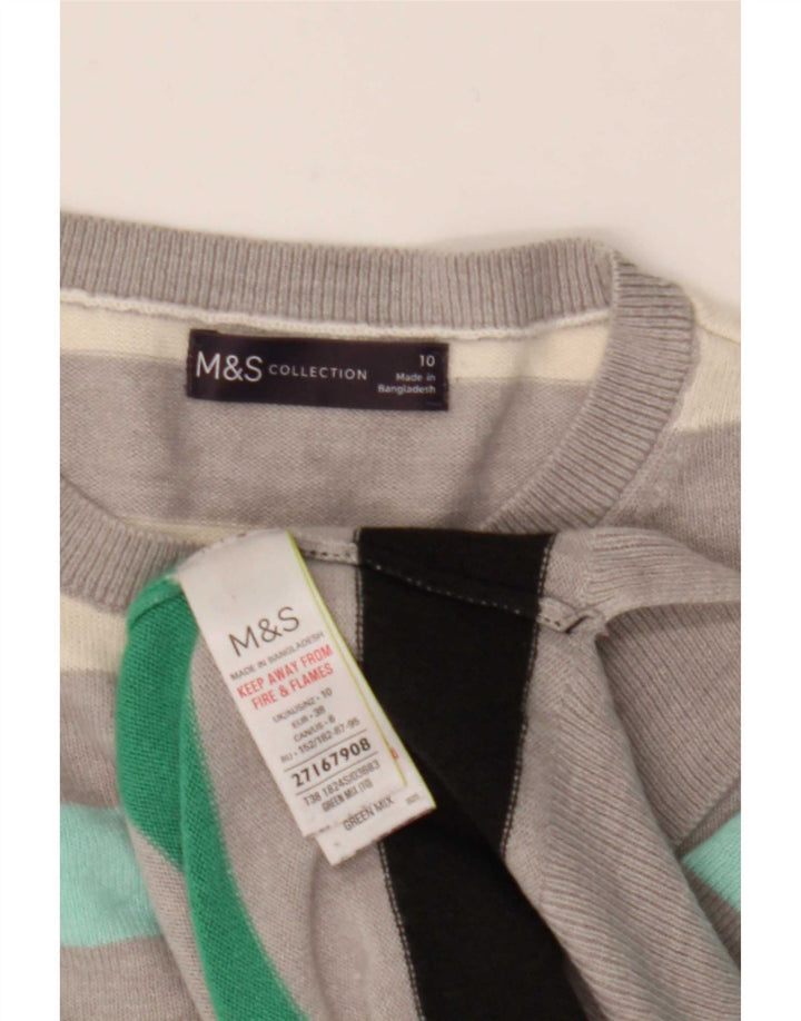 Marks & Spencer Damski sweter z okrągłym dekoltem, UK 10, mały, wielokolorowy