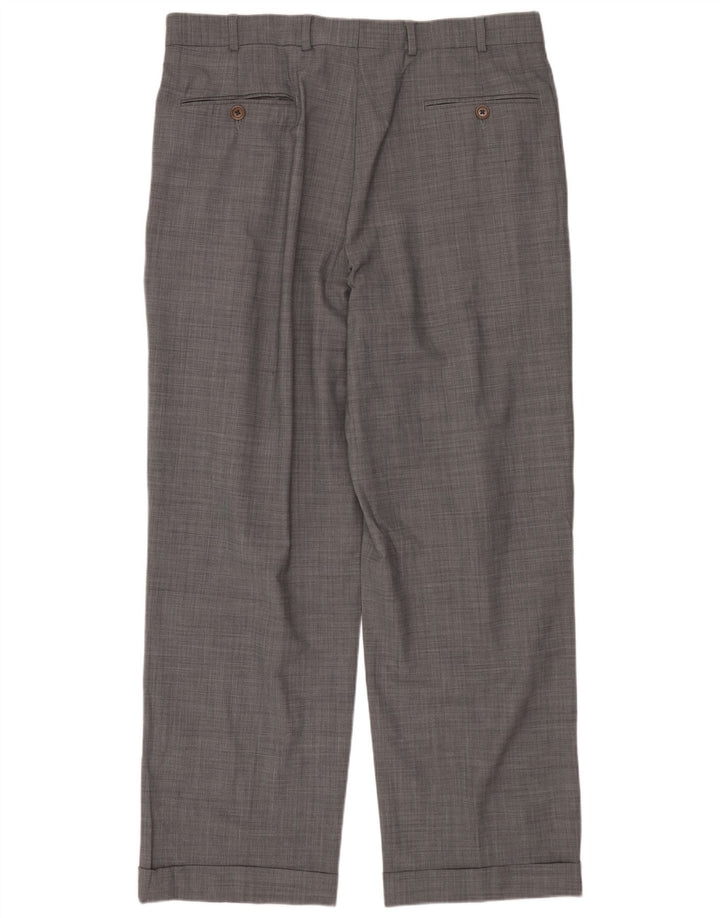 BROOKS BROTHERS Męskie 346 Dwuczęściowy garnitur zapinany na 2 guziki UK 42 XL W34 L29 Szara wełna