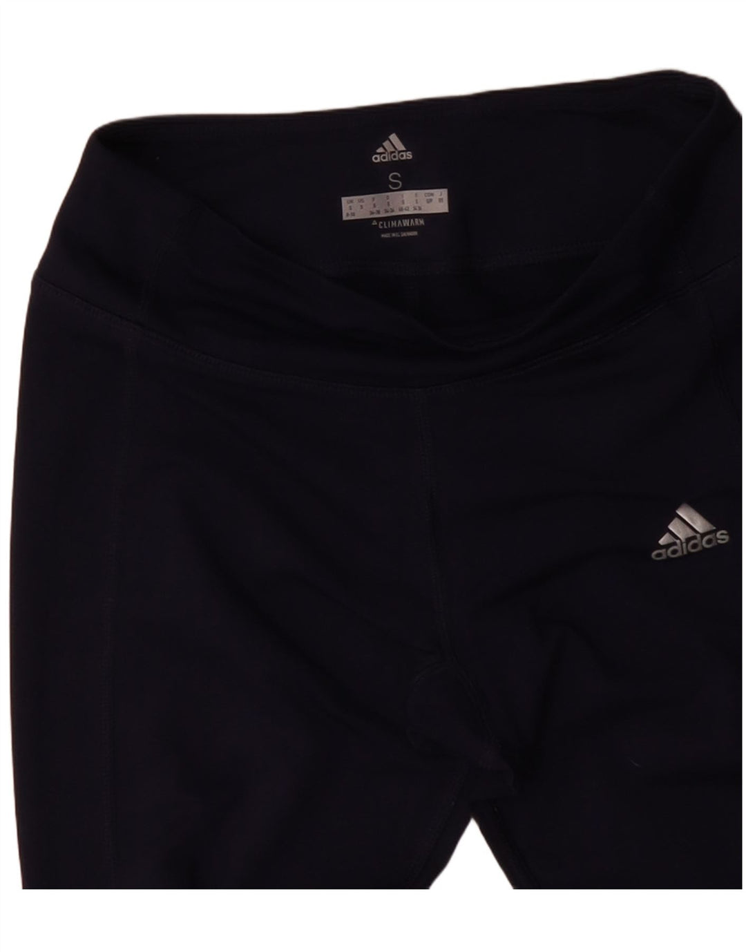 Damskie legginsy ADIDAS Climawarm UK 8/10, małe, granatowe, poliestrowe
