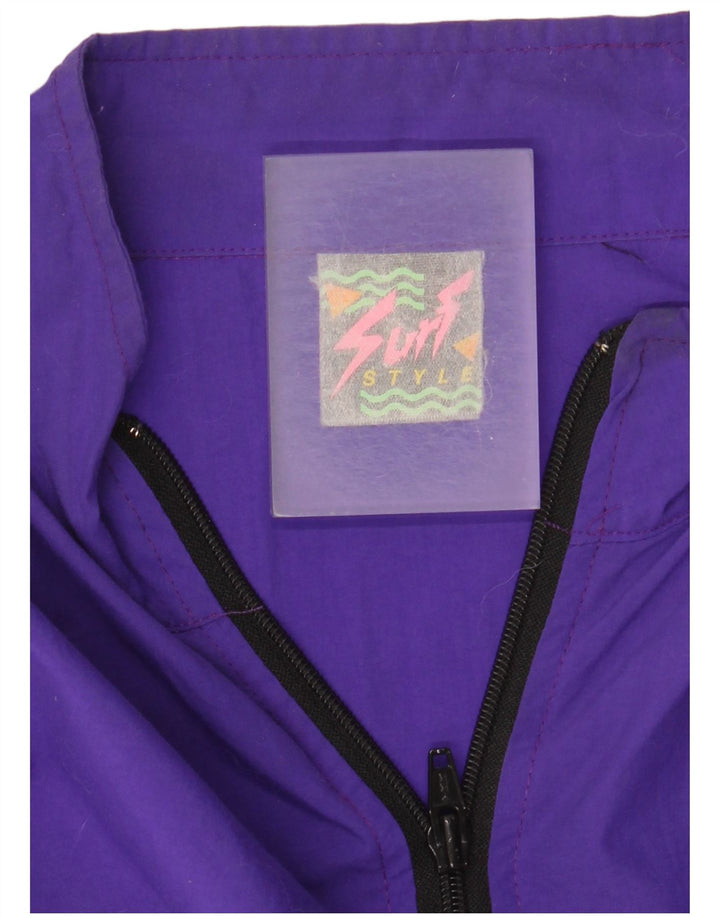 Męska bluza dresowa w stylu vintage, jeden rozmiar, fioletowy nylon