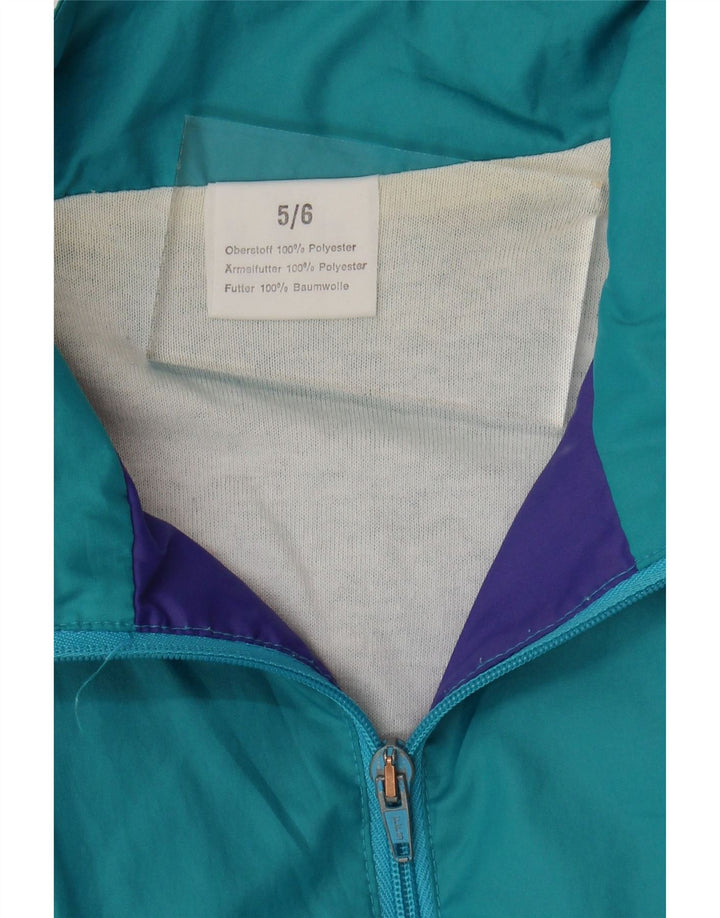 VINTAGE Mens Tracksuit Top Jacket XL Blue Colourblock Polyester Vintage Vintage and Second-Hand Vintage from Messina Hembry 