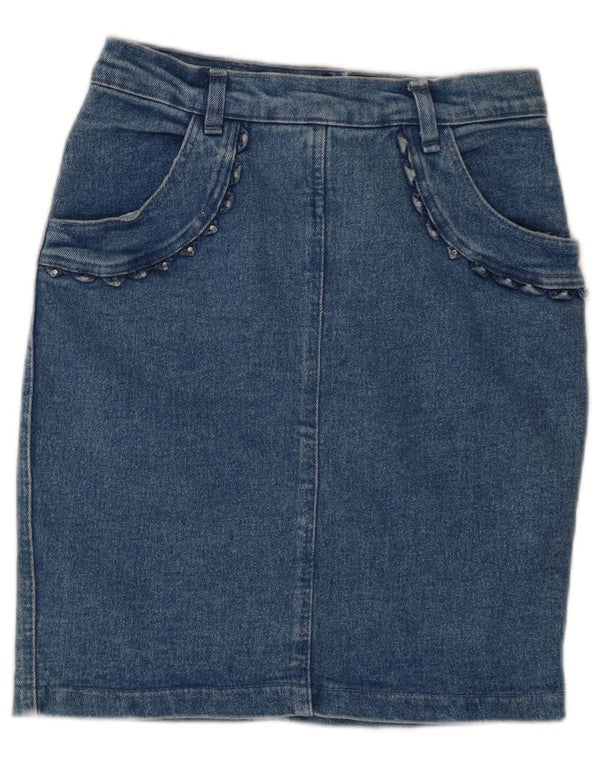 Bianca Maria Caselli Damska spódnica dżinsowa z wysokim stanem IT 42 Medium W26 Blue