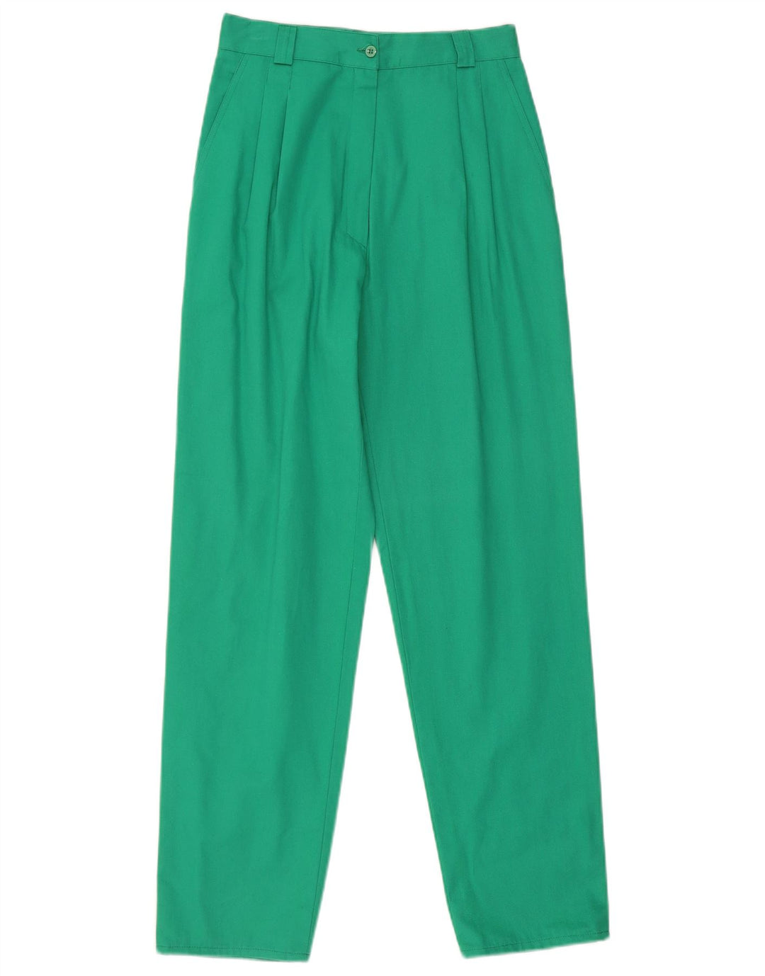 Damskie spodnie chino z wysokim stanem VINTAGE IT 42 Medium W26 L30 Turkusowe