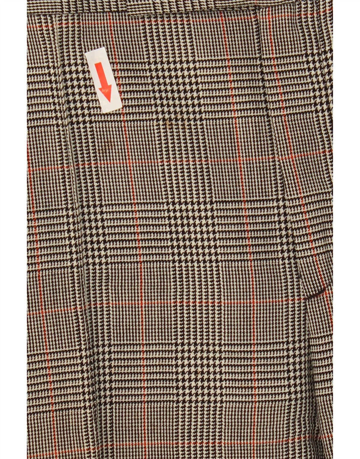 Spodnie garniturowe damskie Zara Bootcut EU 38 Small W28 L32 Szara wełna w pepitkę