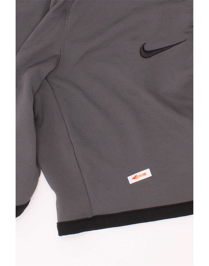Chłopięce spodenki sportowe Nike Dri Fit z grafiką, duże, szare, 12-13 lat, z poliestru