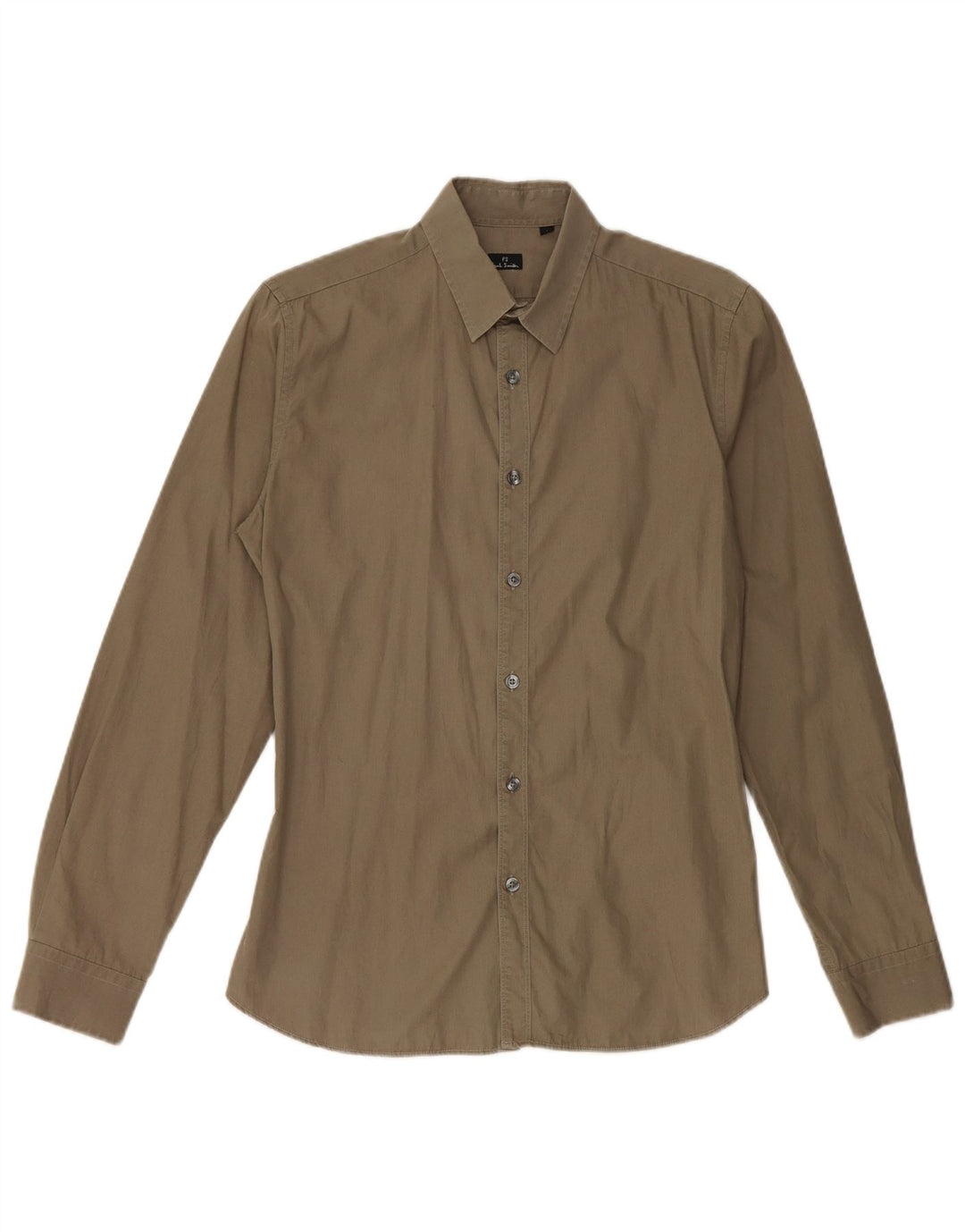 PAUL SMITH Męska koszula, mała, bawełniana khaki