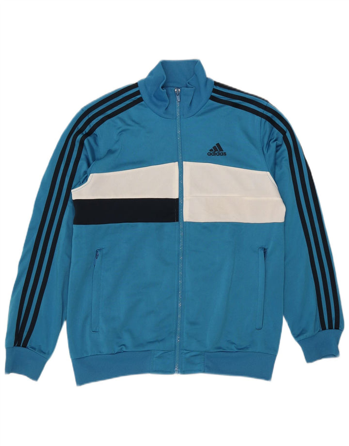 Adidas Męska bluza dresowa XS Niebieski poliester z blokami kolorów